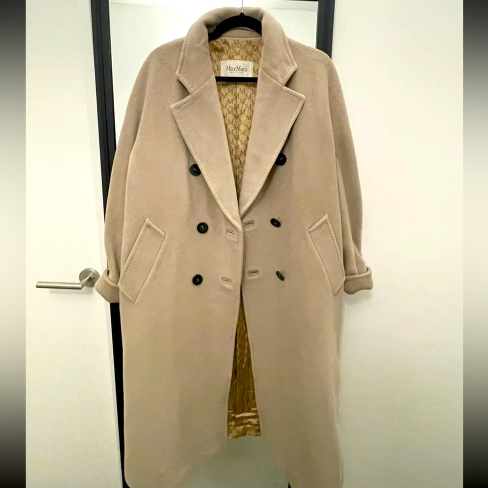Max Mara Madame 101801 Icon Coat, Turtledove, Size 2